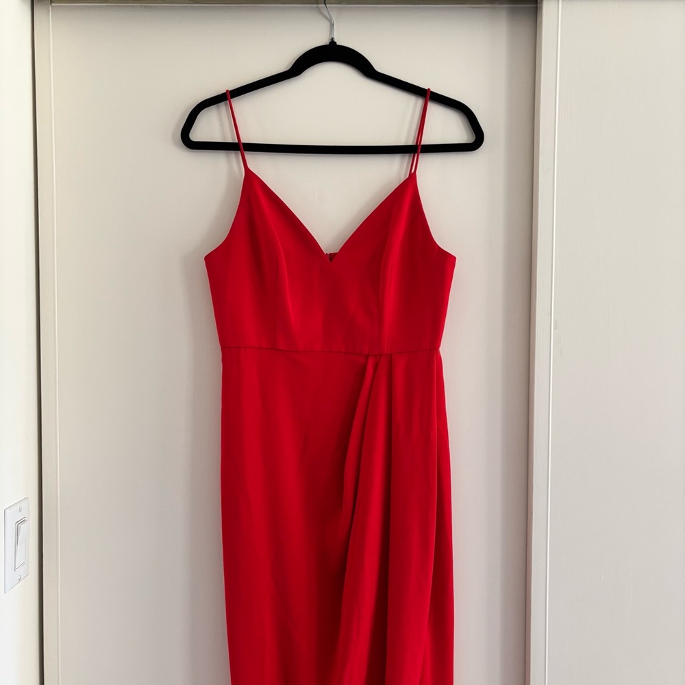 Shona Joy Red V-Neck cocktail dress